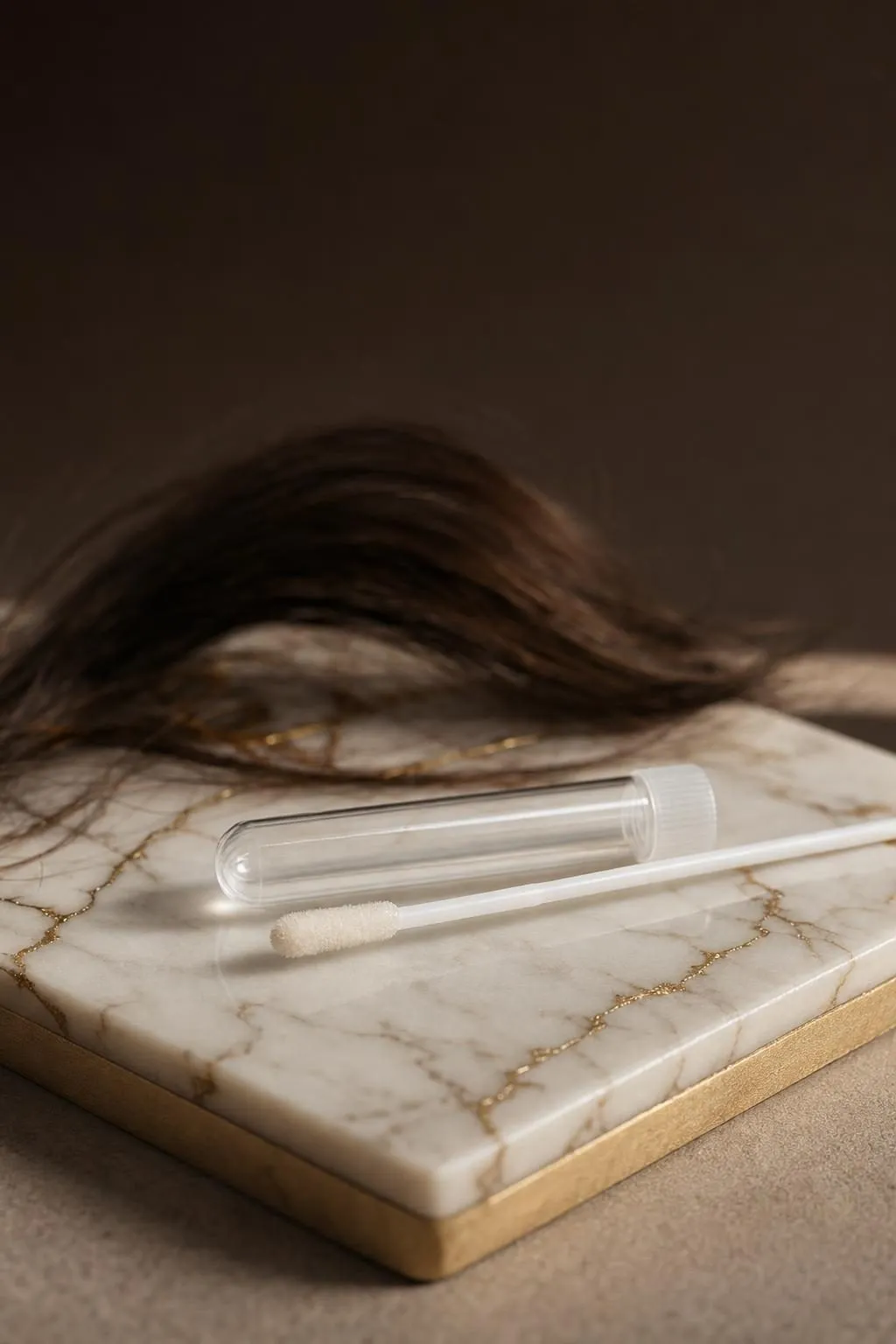 Imagem ilustrativa de kit de coleta para teste genético