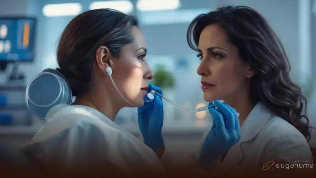 Correção de rugas periorais com preenchimento labial integrado