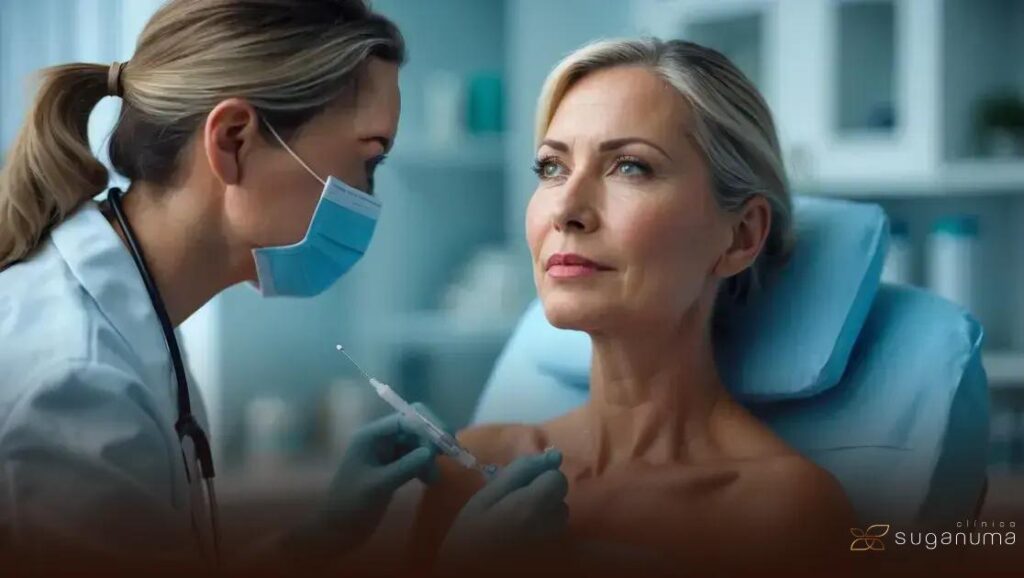 Olhar livre de placas amareladas: Plasmage no xantelasma superior