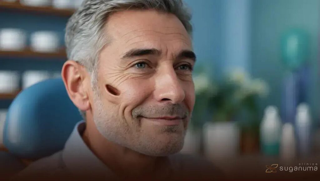 Plasmage para homens: correção discreta da queda palpebral